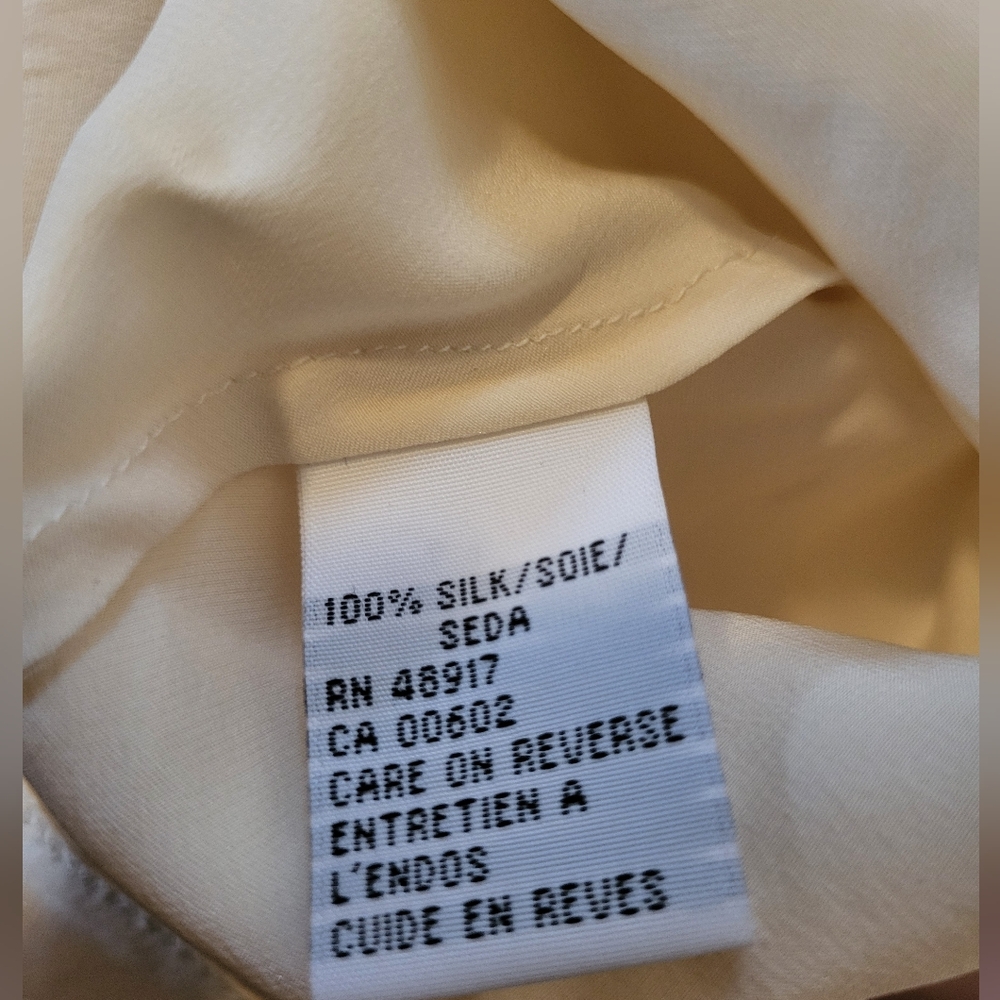 NWT Calvin Klein Cream Silk Sleeveless Top Sz 8 - Picture 4 of 5